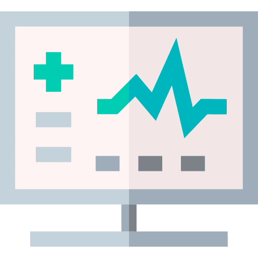 Medical report medical report hospital monitor icon