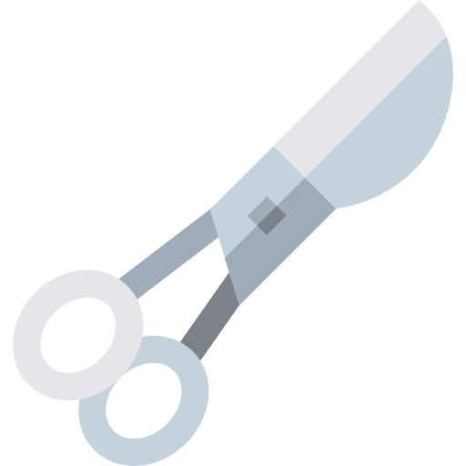 Duck billed scissors tools healthcare and medical surgery icon