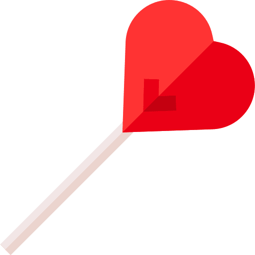 Lollipop heart sugar dessert icon