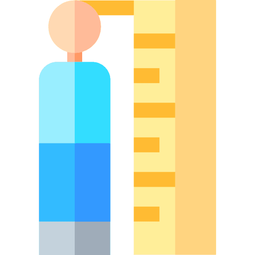 Meter scale height healthcare and medical icon