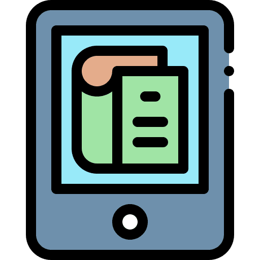 Ereader online education book icon