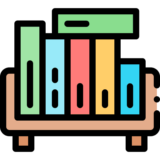 Bookshelf bookcase books bookshelf icon