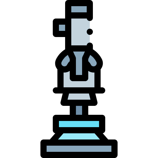 Microscope observation scientific science icon