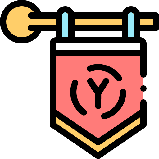 Pennant hanging insignia flag icon