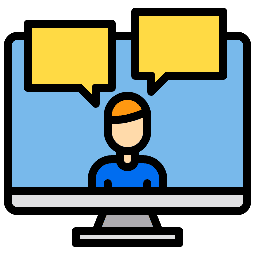 Elearning elearning technology tv icon