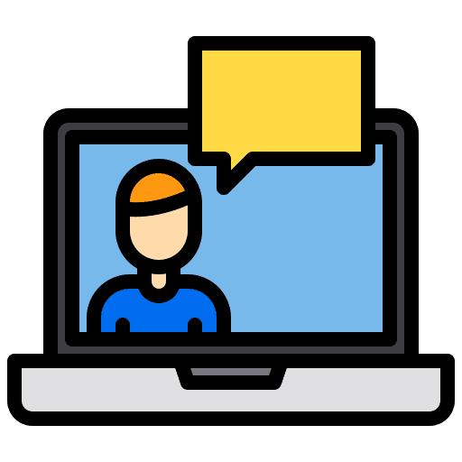 Elearning teacher communications classes icon
