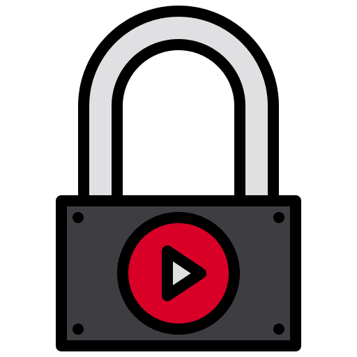 Lock lock security video icon