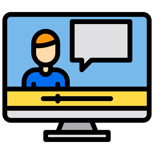 Online learning online learning communications teacher icon
