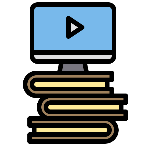 Book online learning computer education icon