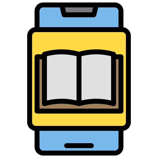Ebook education ebook smartphone icon