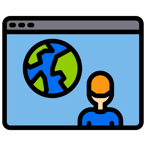 Elearning education globe elearning icon