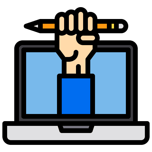 Elearning hand education online learning icon
