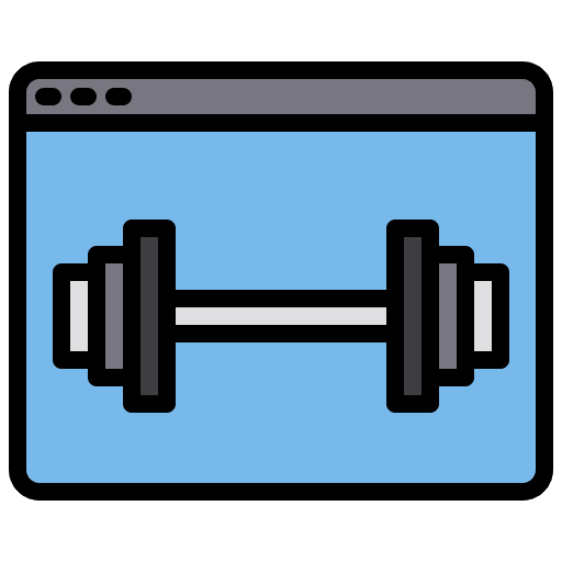 Fitness hobbies and free time web sport icon