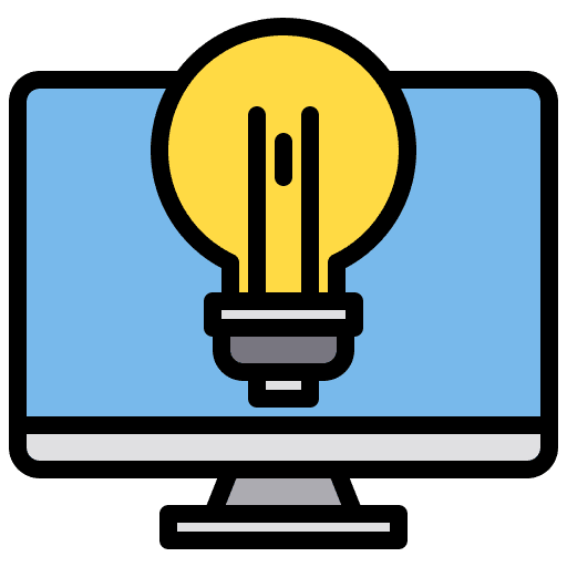 Bulb online learning online education bulb icon