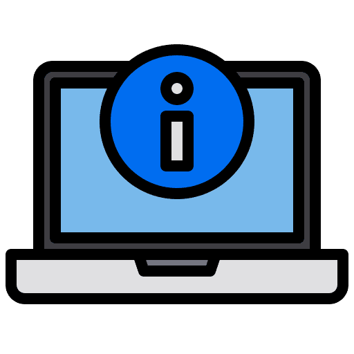 Information answers information laptop icon
