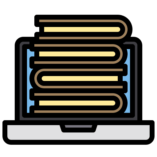 Laptop lesson laptop online learning icon