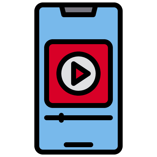 Smartphone elearning music and multimedia ebook icon