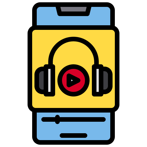 Study music and multimedia elearning study icon