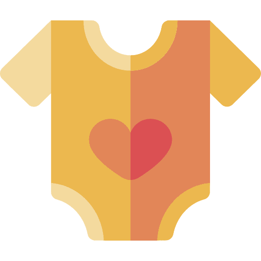 Baby clothes heart baby clothes bodysuit icon
