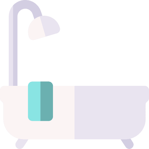Bathtub clean bathroom shower icon