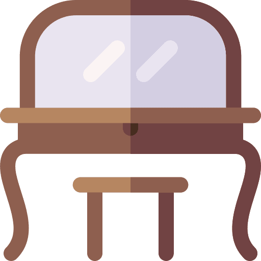 Dressing table home decoration beauty chair icon