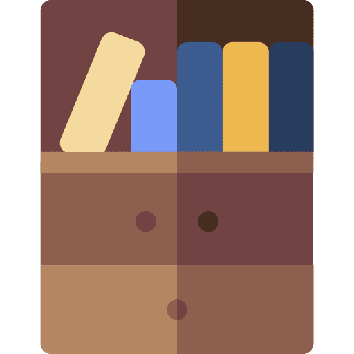 Shelving furniture and household cabinet book icon