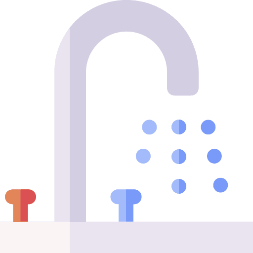 Tap tap hot water bath icon