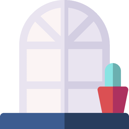 Window plant glass window icon