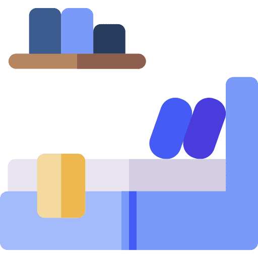 Bed rest furniture and household bedroom icon