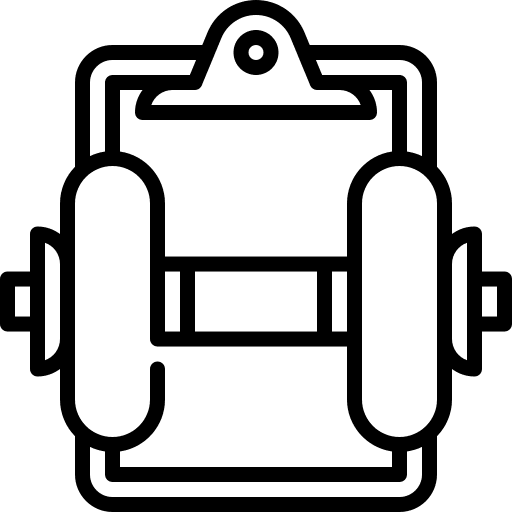 Strenght clipboard business and finance profiling icon