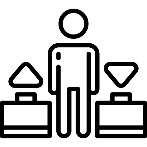 Transition change management worker icon