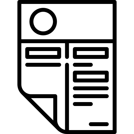 Cv profile application portfolio icon