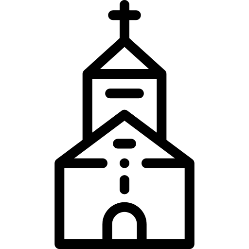 Chapel church religion cross icon