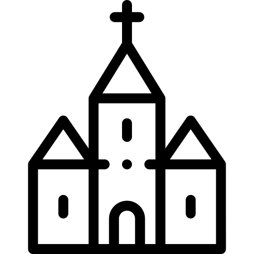 Church building monument church icon