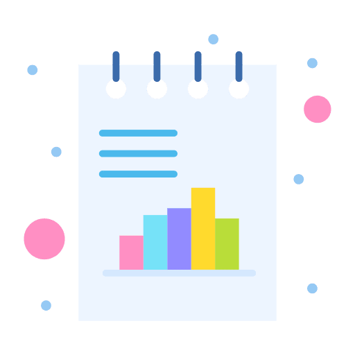 Book manual book line chart icon