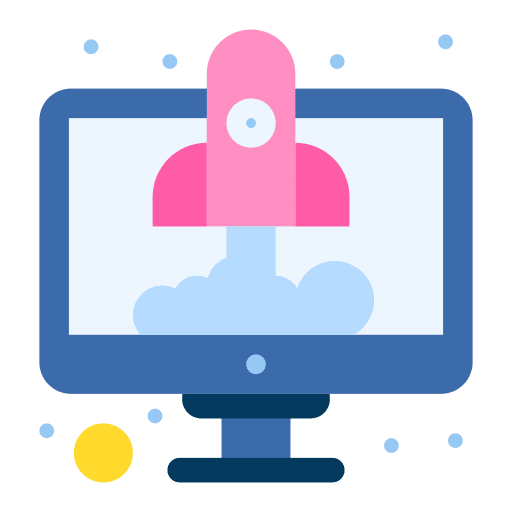 Startup laptop launch screen icon