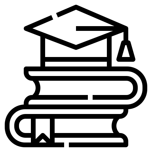 Books bachelor library graduation icon