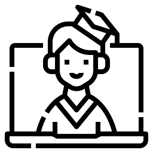 Graduation e learning man school icon