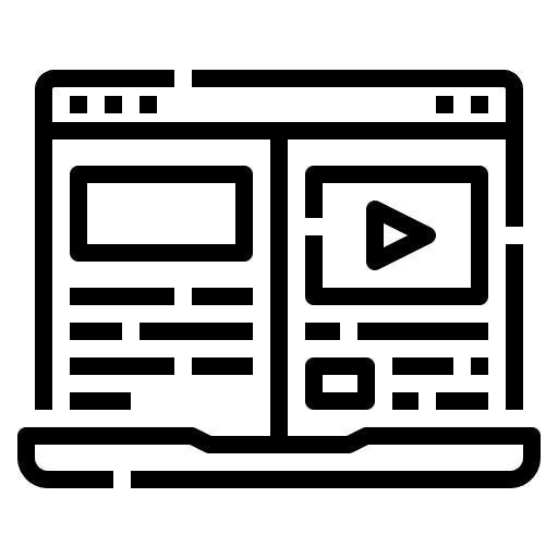 Laptop multimedia ebook electronic icon