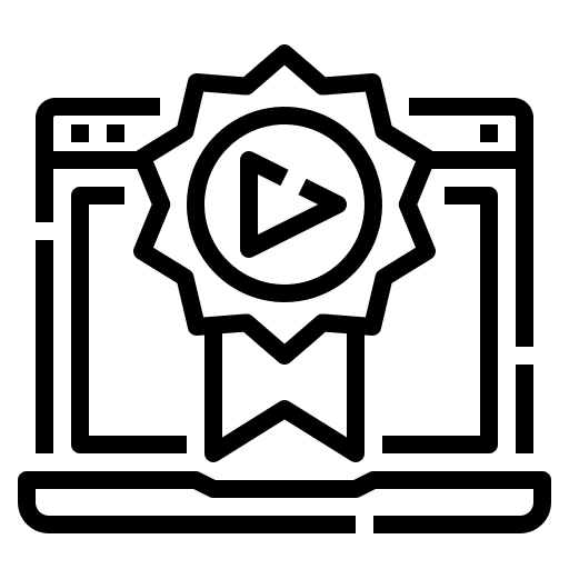 Popular video multimedia lesson icon