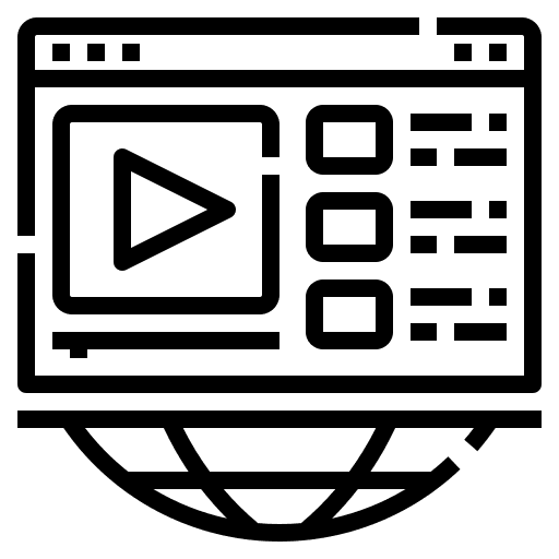 Video lesson tutorial video education icon