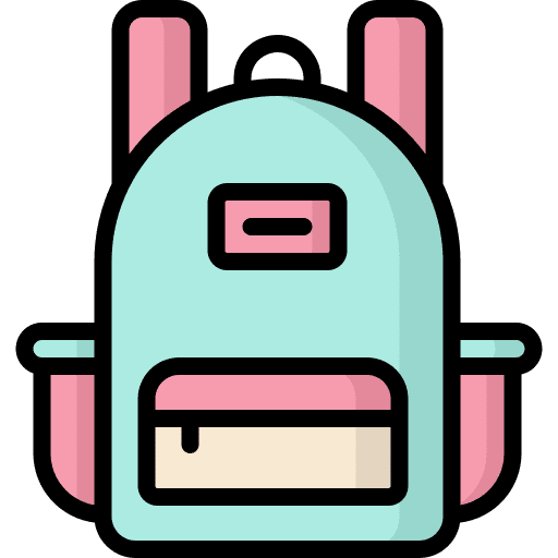 Backpack high school backpack school bag icon