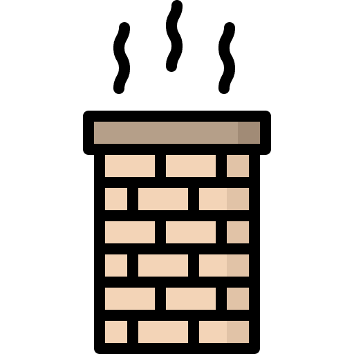 Chimney warm architecture and city chimney icon