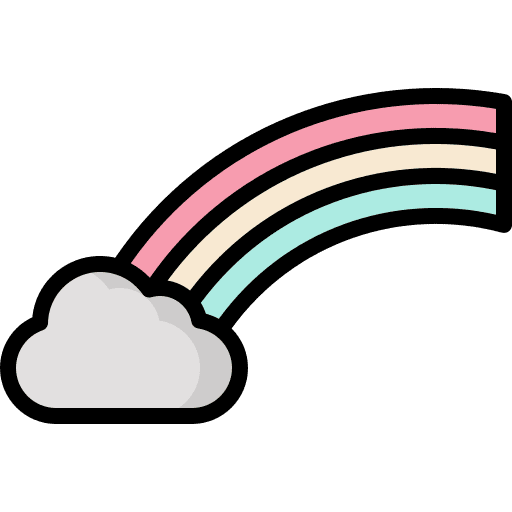 Rainbow spectrum cloud meteorology icon