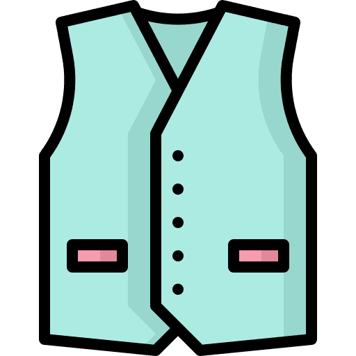 Waistcoat fashion clothes garment icon