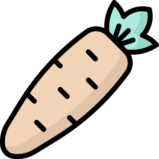 Carrot vegan food and restaurant carrot icon