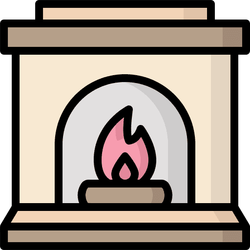 Fireplace winter real estate chimney icon