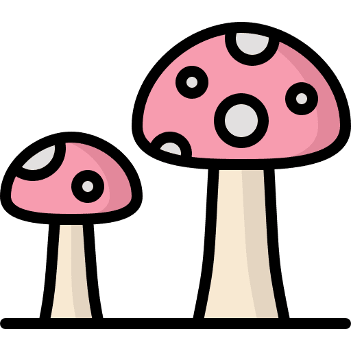 Mushrooms nature fall spores icon