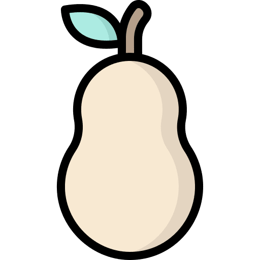 Pear fruit organic diet icon