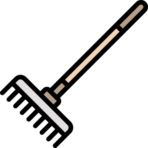 Rake pitchfork rake tools icon